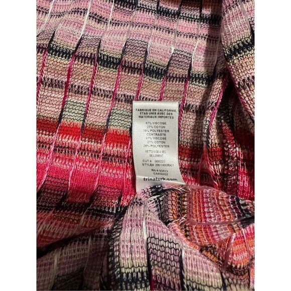 Trina Turk Exquisite open front knit fringe bottom kimono top M - Picture 3 of 7